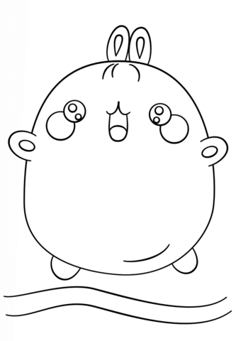 Kawaii Molang Coloring Page